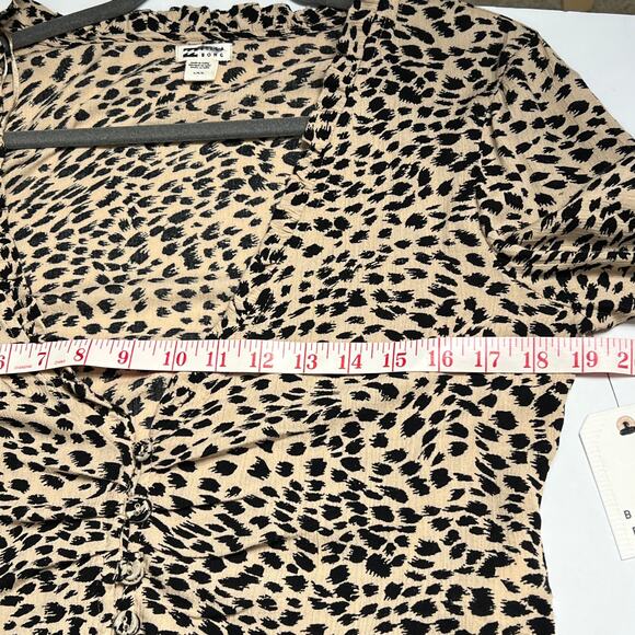 Billabong Starry Nights Leopard Print Top Size Large - Picture 7 of 11
